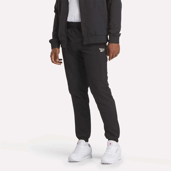 Reebok Men's Classics French Terry Track Pants in Black, Size M - Picture 1 of 7